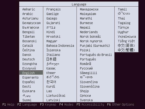 Ubuntu Server 14.04 language