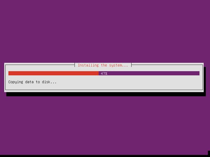 Ubuntu Server 14.04 installing system