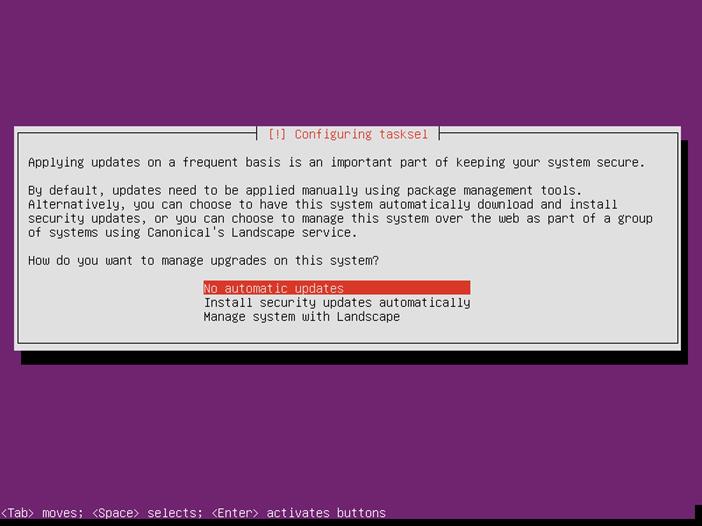 Ubuntu Server 14.04 configuring taskel