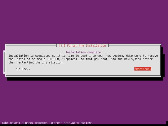 Ubuntu Server 14.04 Finishing Installation